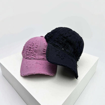 Damen Distressed Texturiertes Baseball Cap Brehn