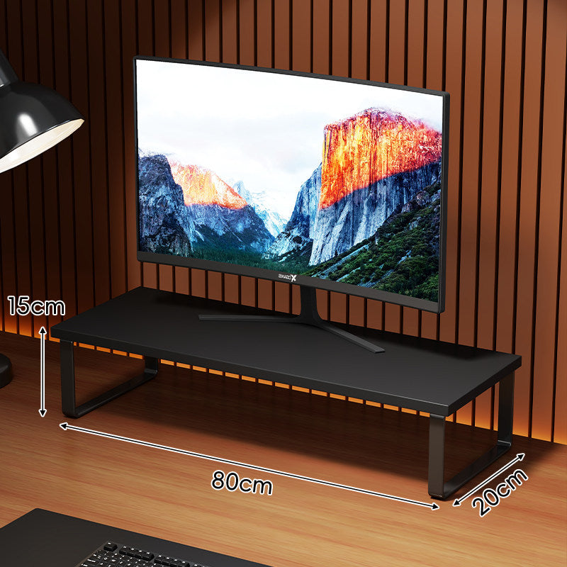 Erhöhter Holzoberfläche Metall Monitorständer mit Unterlage-Regal