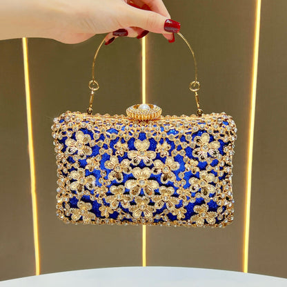 Floral Applikation Abend Clutch