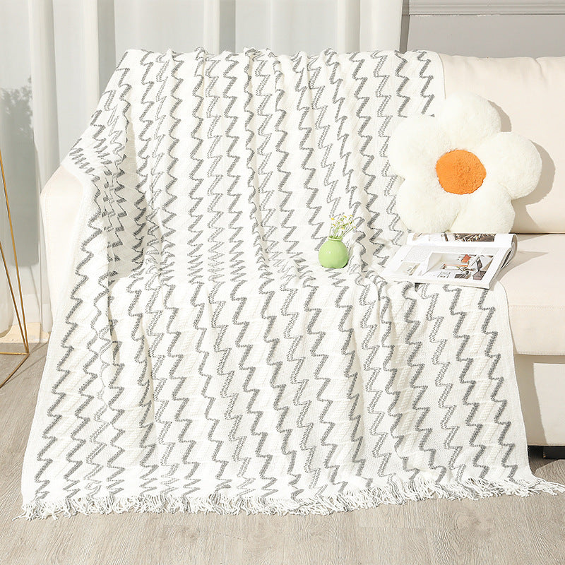 Damen Dekorative Zickzack-Strickdecke Brehn
