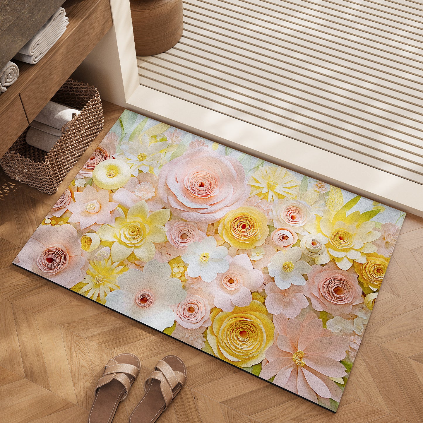 Blumenmuster Weiche Badmatte Brehn