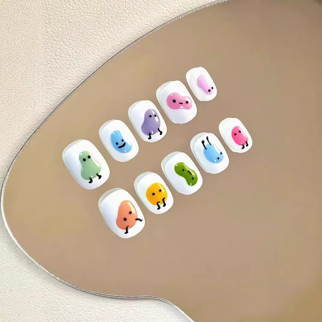 Lustiges cartoon-themed Press-On Nagelset Brehn
