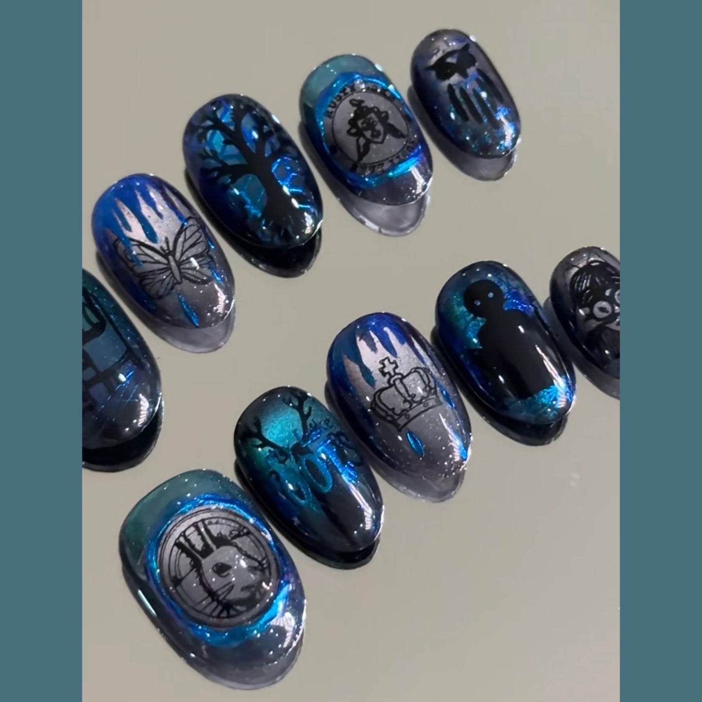 Künstlerisches Ombre Glitter Nagelkunst Set Brehn