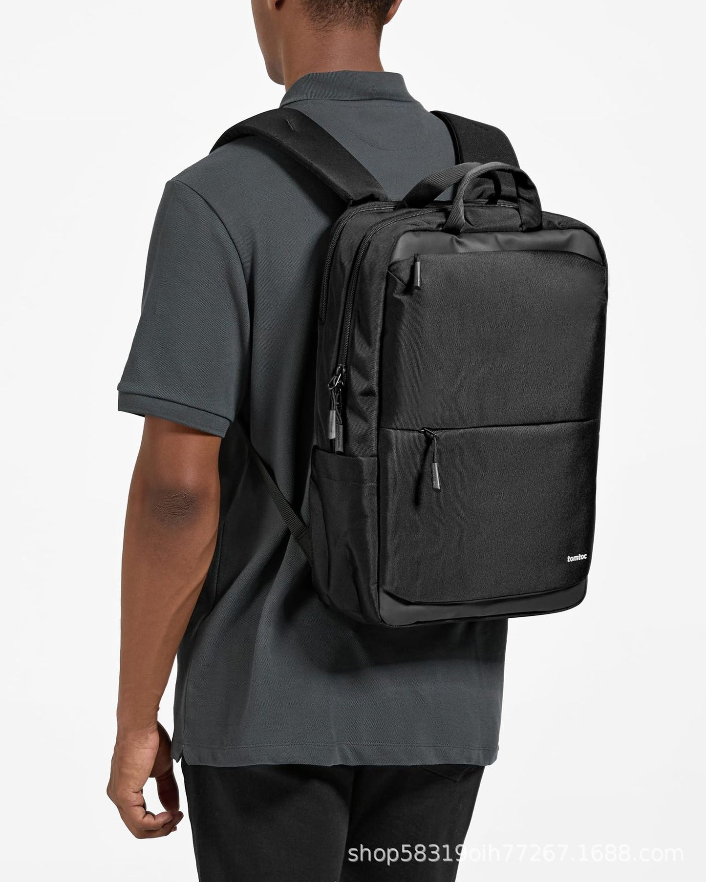 Herren praktischer Business-Rucksack mit gepolstertem Laptopfach und Organisationssystem Brehn