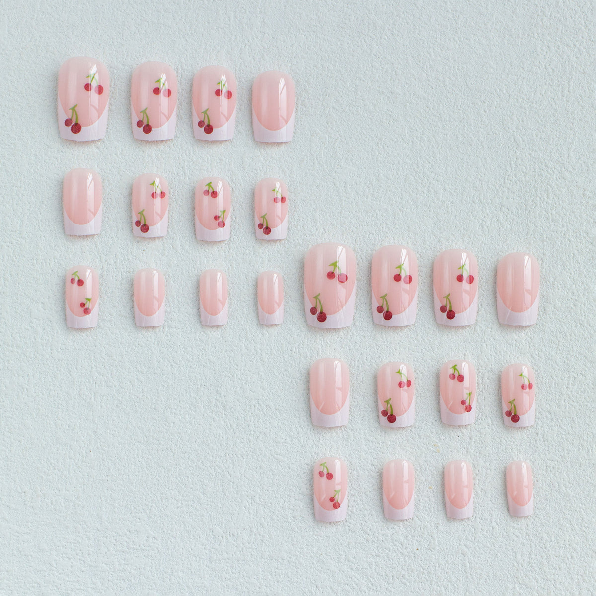 Kirschblüten Französischer Tipp Nagelkunstset
