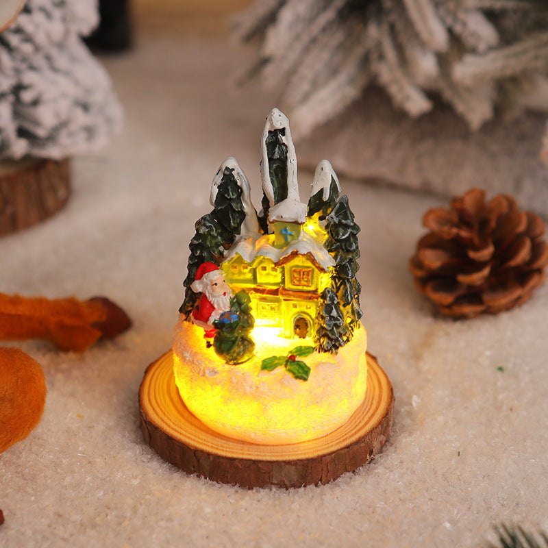 Weihnachtliche Miniaturbeleuchtung mit Schneeszenen Brehn