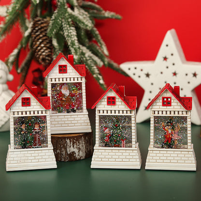 Beleuchtetes Weihnachtsdorf mit beweglichen Figuren Brehn