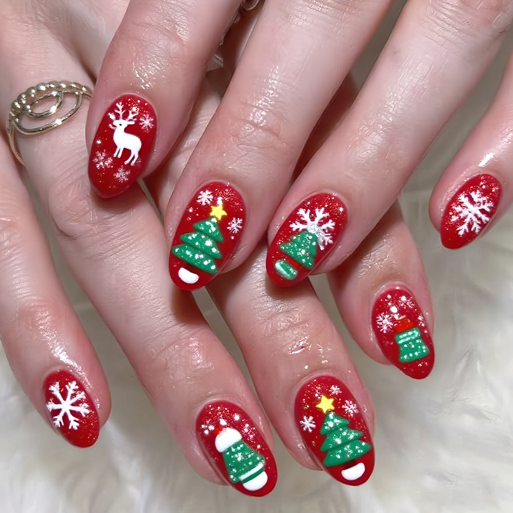 Festliches Feiertags-Nagelkunst-Design Brehn