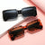 Damen modische quadratische Sonnenbrille mit modernem Design und UV-Schutz Brehn