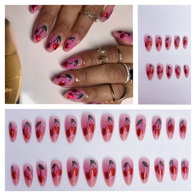 Kunstnail Art mit Kirschdesign Brehn