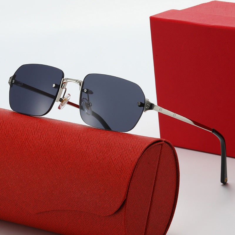 Damen elegante modische Sonnenbrille mit hochwertigem Metallrahmen Brehn