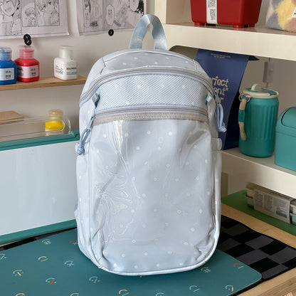 Transparenter Punktmuster-Rucksack Brehn