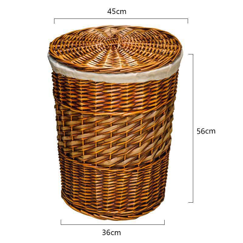 Eleganter Wäschekorb Aus Geflochtenem Rattan Brehn