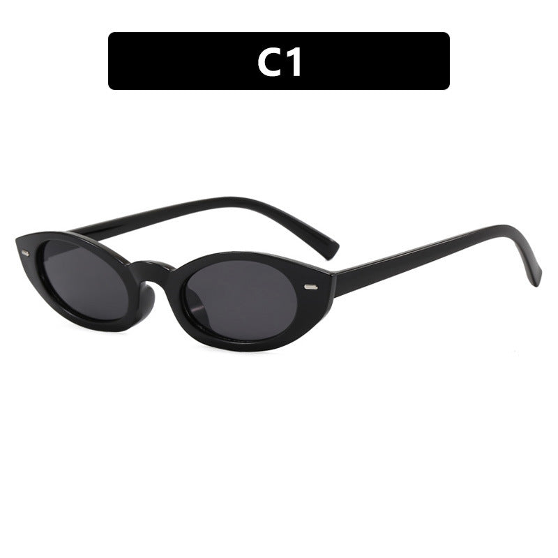 Damen Cat-Eye Sonnenbrille mit modernem transparentem Rahmen Brehn