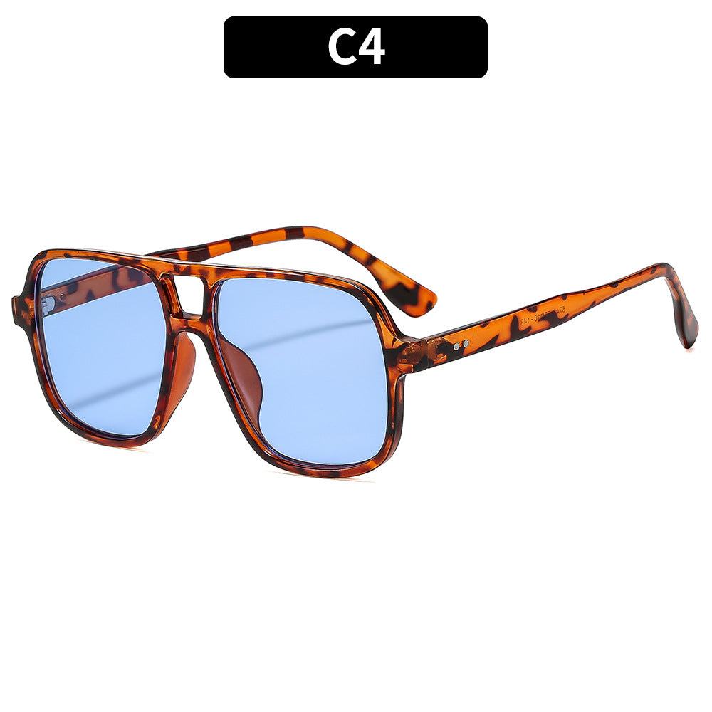 Quadratischer Rahmen Übergroße Sonnenbrille