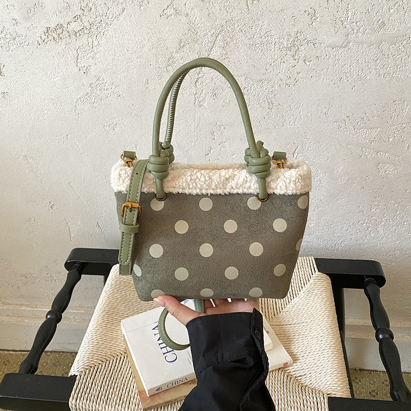 Punkte Plüsch Handtasche