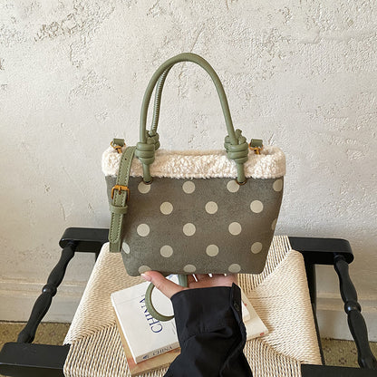 Punkte Plüsch Handtasche