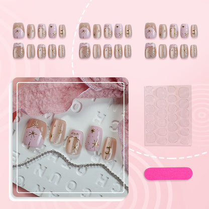 Sternen-Galaxie Press-On Nagelkunst Set