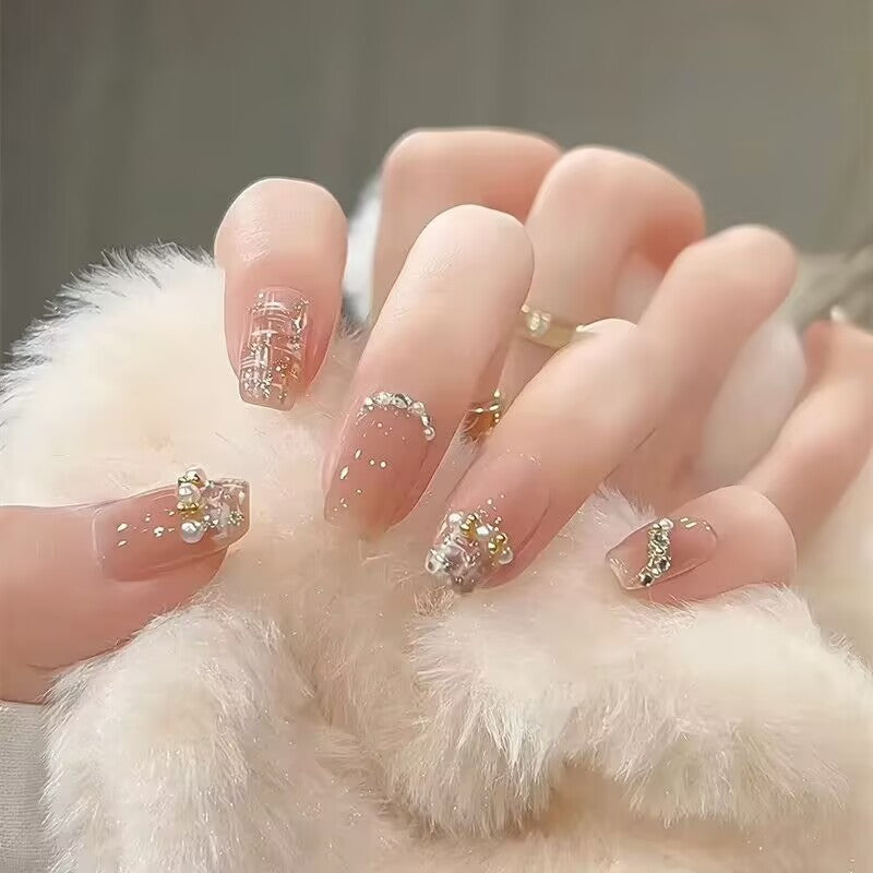 Premium Glitzernde Press-On Nagelerweiterungen Brehn