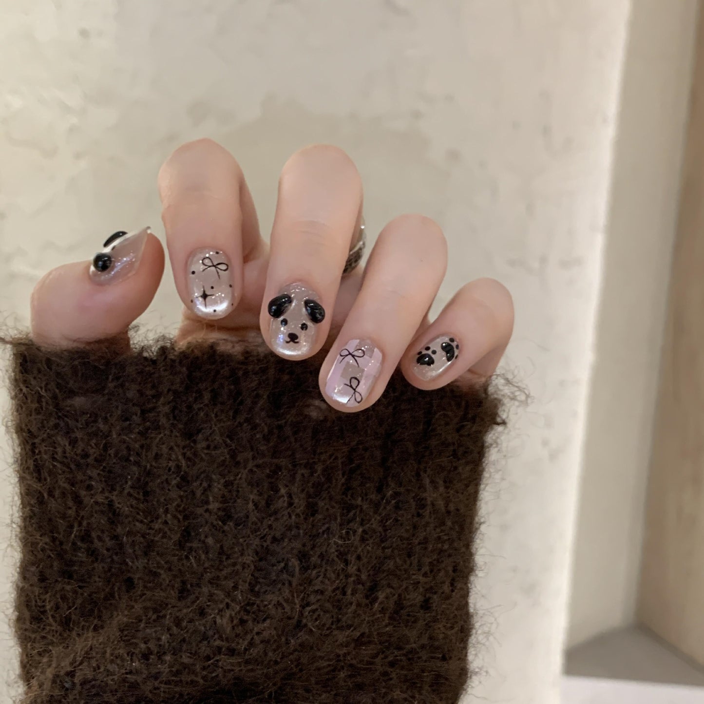 Kreative Kunstnägel Im Panda-Design Brehn