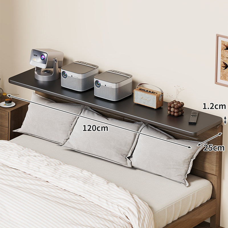 Slim Floating Kopfteil Nachttischregal mit ultra-dünnem Profil und abgerundeten Ecken