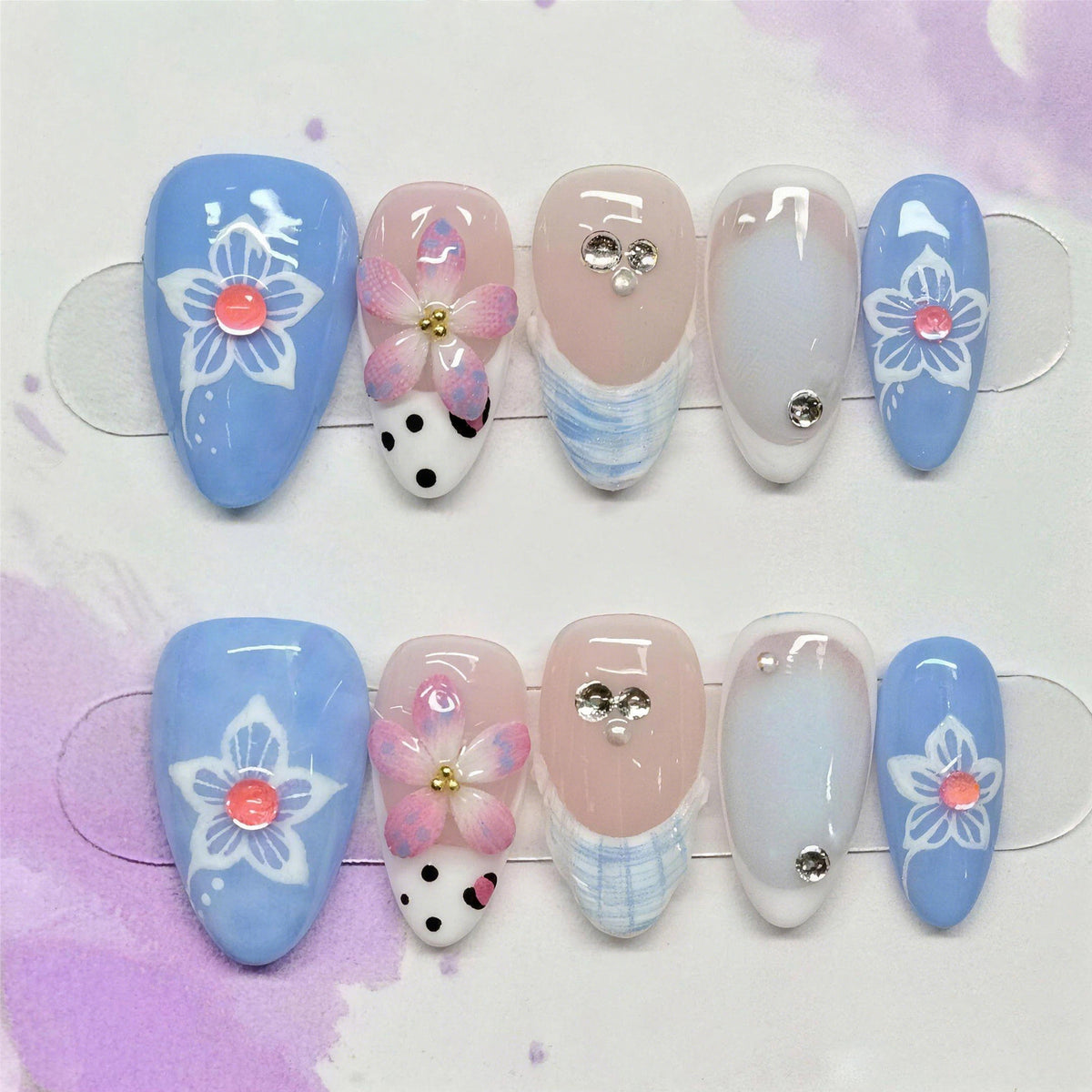 Dekoratives Floral Press-On Nagelkunst Set Brehn 1790636555