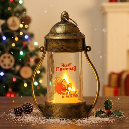 LED Deko-Laterne mit Weihnachtsmotiv