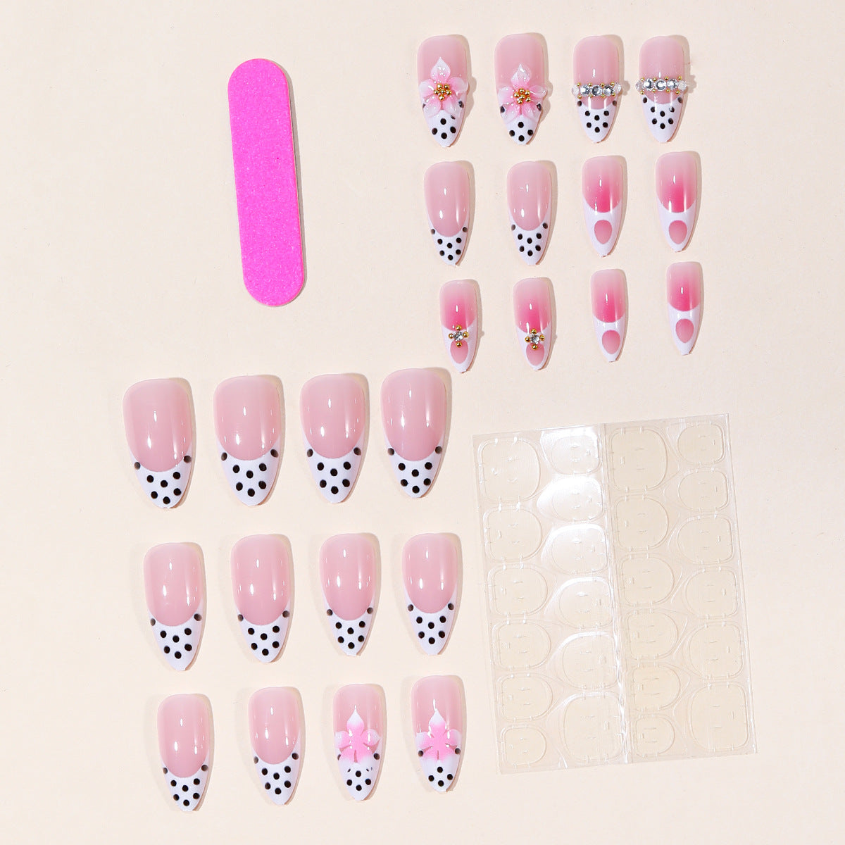Florale Akzent Stiletto Nagelkunst Extensions Brehn