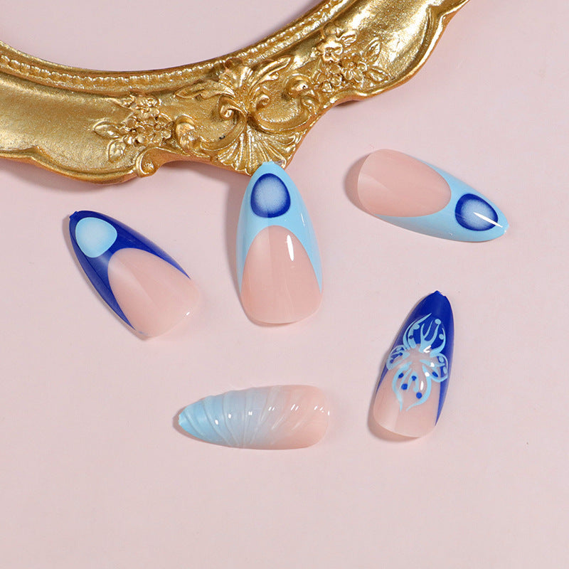 DIY Künstlerischer Press-On Nail Set Brehn