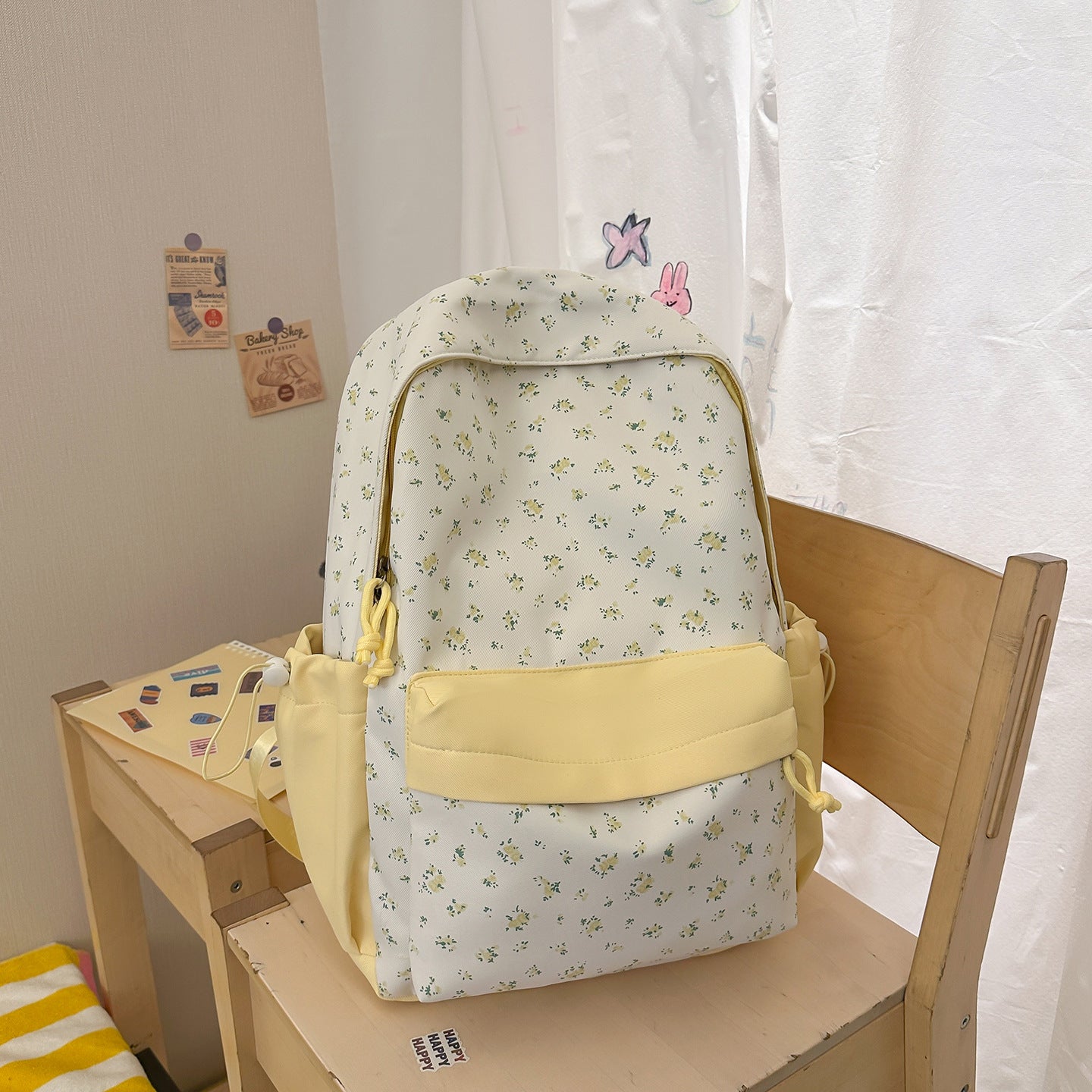 Blumenmuster Schulrucksack