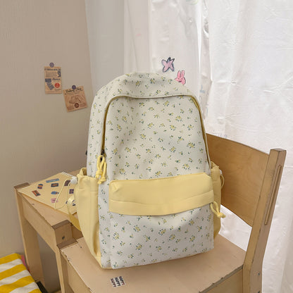 Blumenmuster Schulrucksack