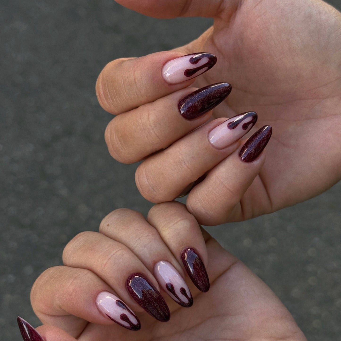 Stiletto Press-On Nail Set mit einzigartigem künstlerischem Design Brehn
