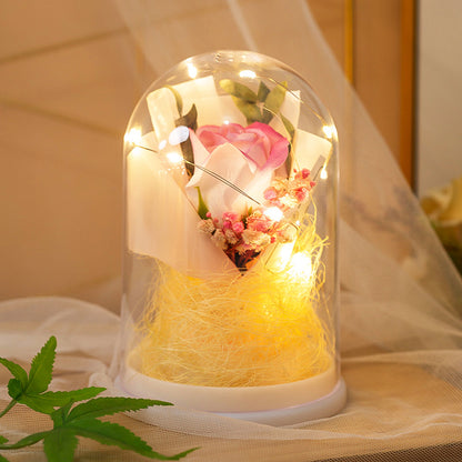 Dekorative Glaskugel mit LED-Beleuchtung