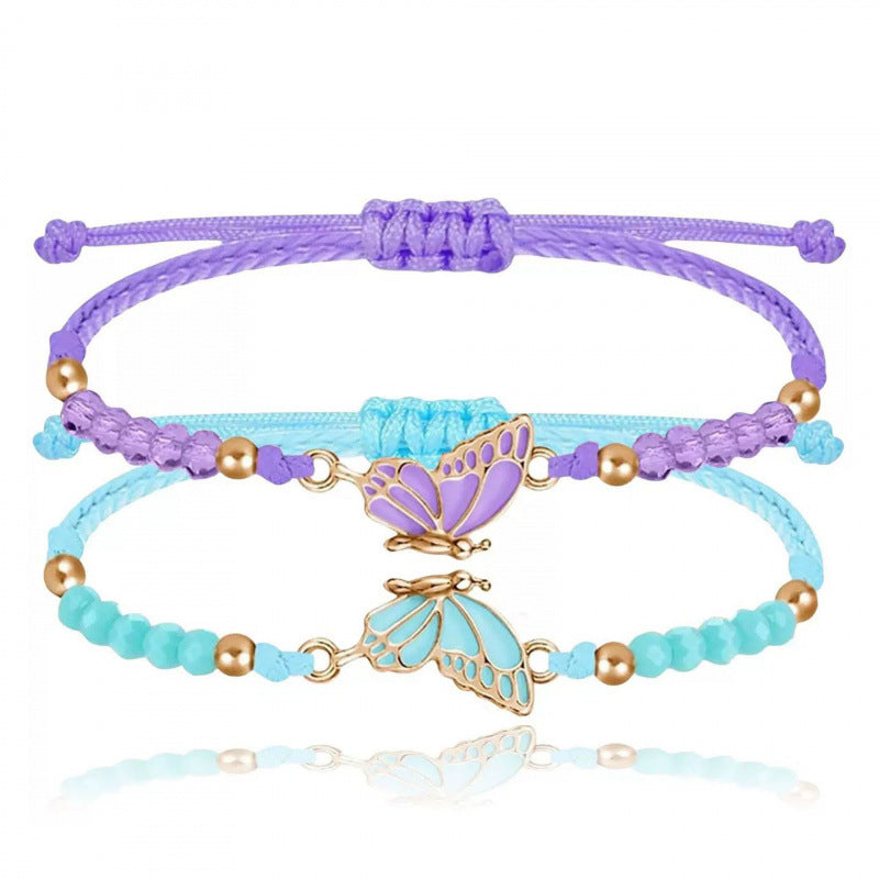Butterfly Charm Halskette und Armband Set Brehn