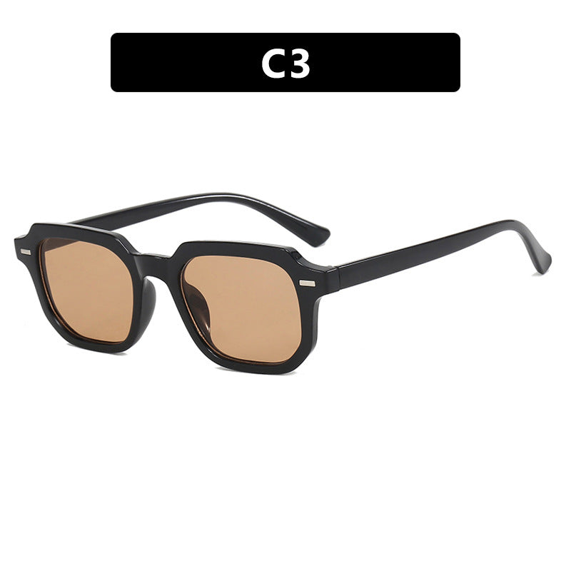Damen quadratische Sonnenbrille mit stilvoller Rahmenstruktur und UV-Schutz Brehn