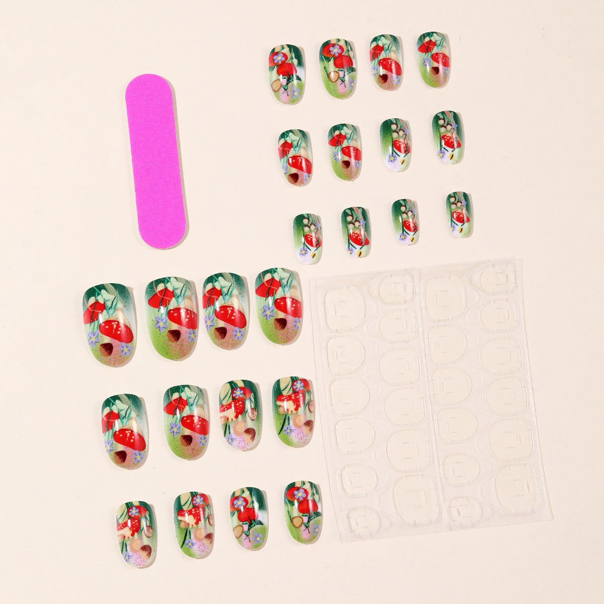 Florale Garten 3D Nail Art Extensions Brehn
