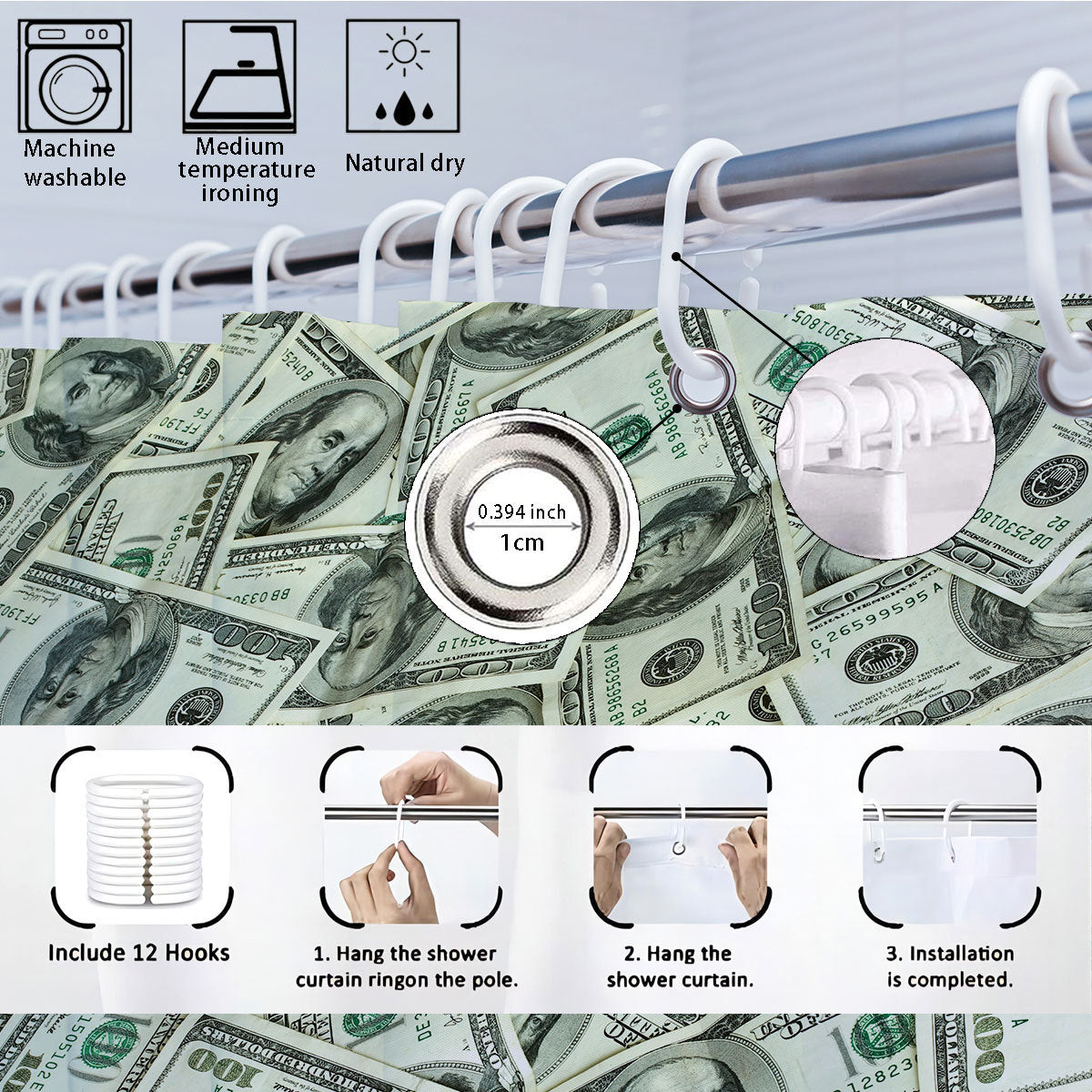 Digital Dollar Bill Badezimmer Set Brehn