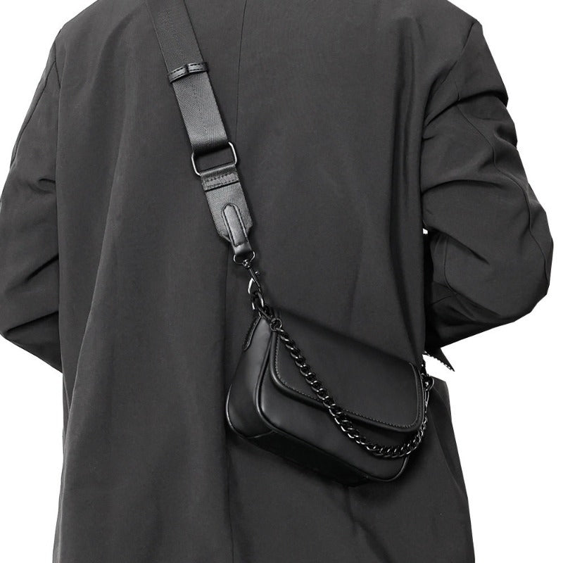 Elegante Umhängetasche mit Ketten Schulterriemen Brehn