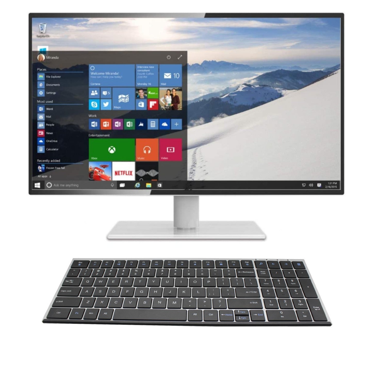Ultraleichte Kabellose Tastatur mit Langer Akku-Laufzeit Brehn