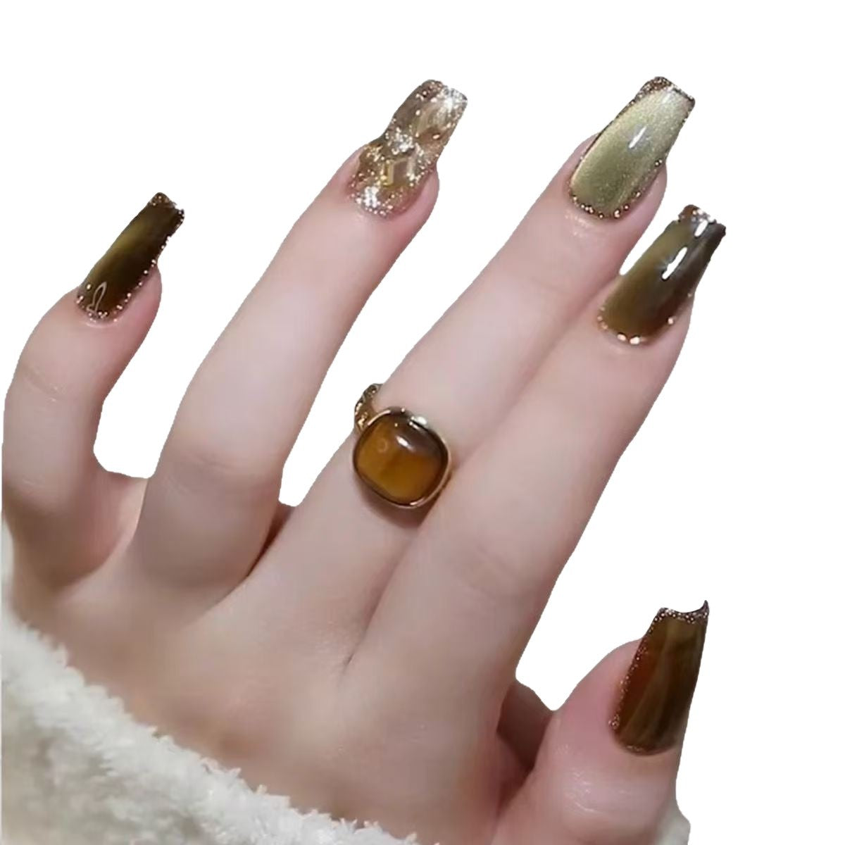 Glamouröser Luxuriöser Press-On Nagelset Brehn
