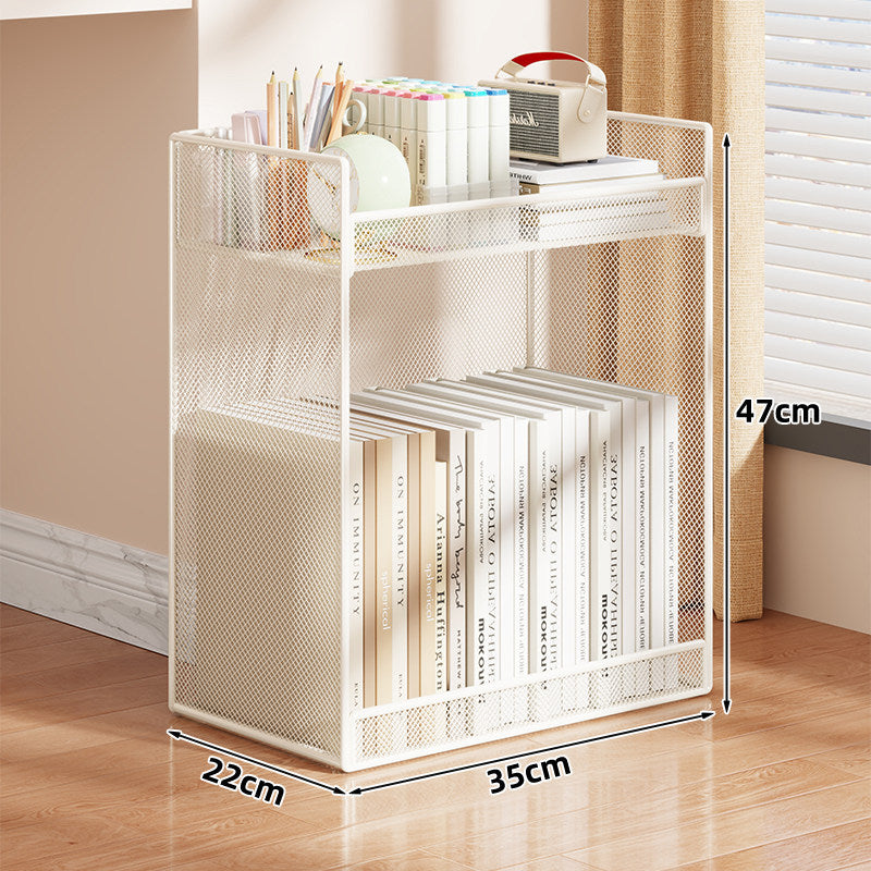 Kompakter vertikaler Drahtgitter-Desktop-Organizer-Regal