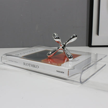 Moderner Klarer Acryl Buchständer