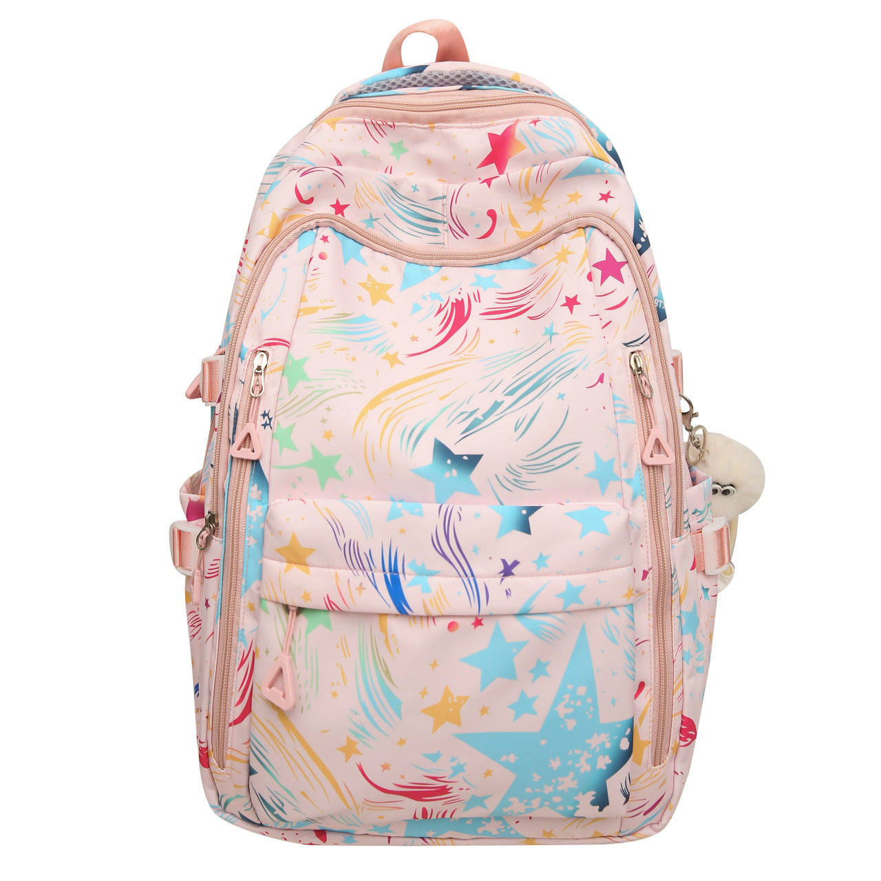 Rucksack mit Buntem Sternenmuster und Innovativen Stauraumoptionen Brehn