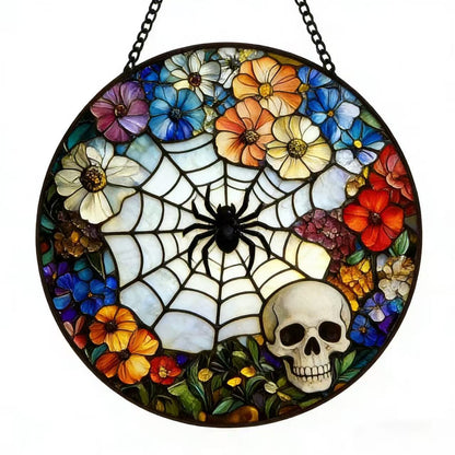 Dekorative Totenkopf Buntglas Wandkunst Brehn