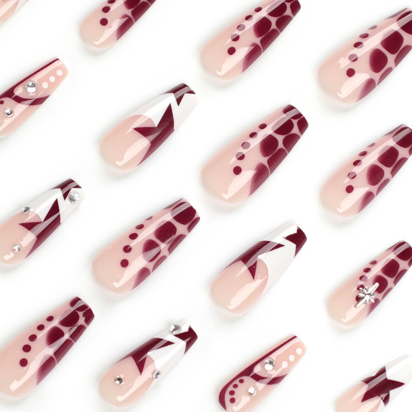 Dekoratives Press-On Nagelset Brehn