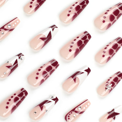 Dekoratives Press-On Nagelset Brehn