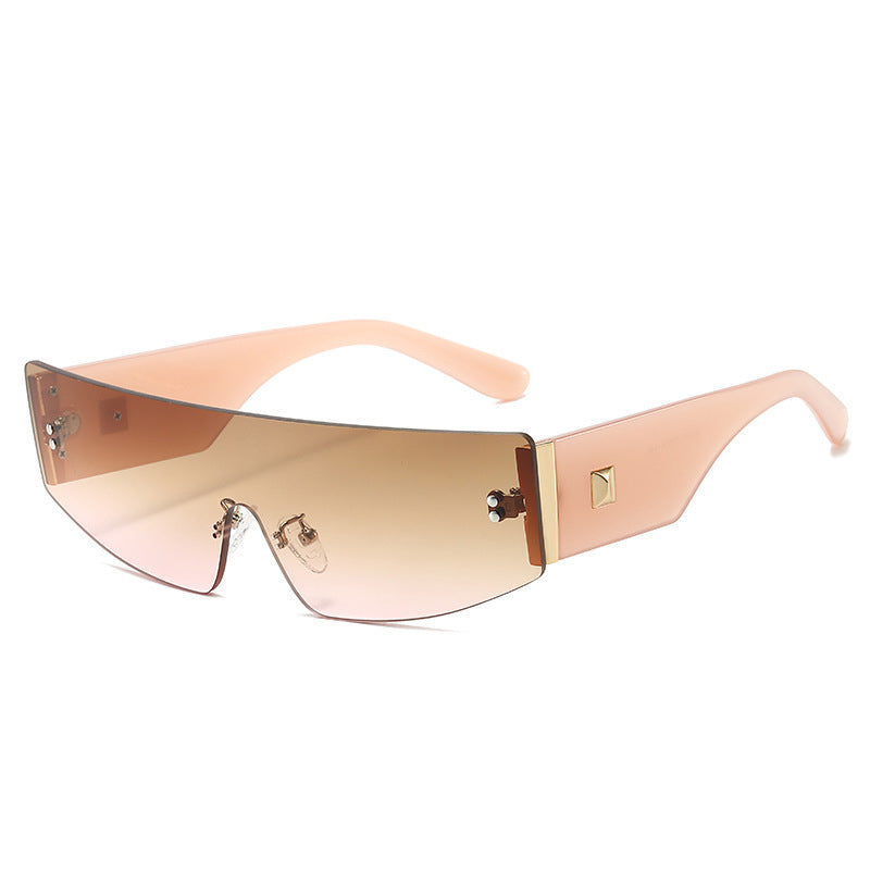 Damen trendige Sonnenbrille mit futuristischem Design Brehn
