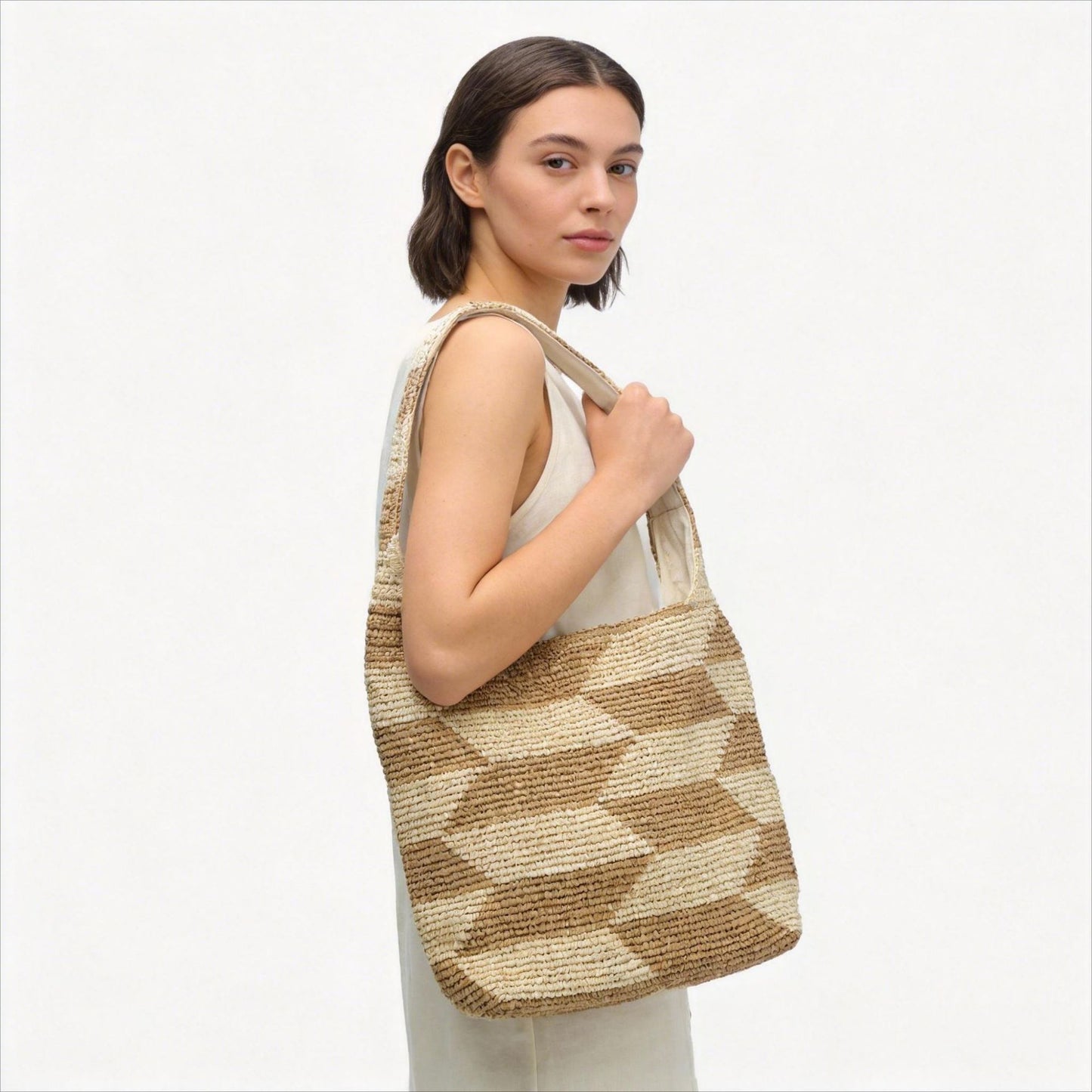 Stilvolle Handtasche Aus Naturgeflecht Brehn