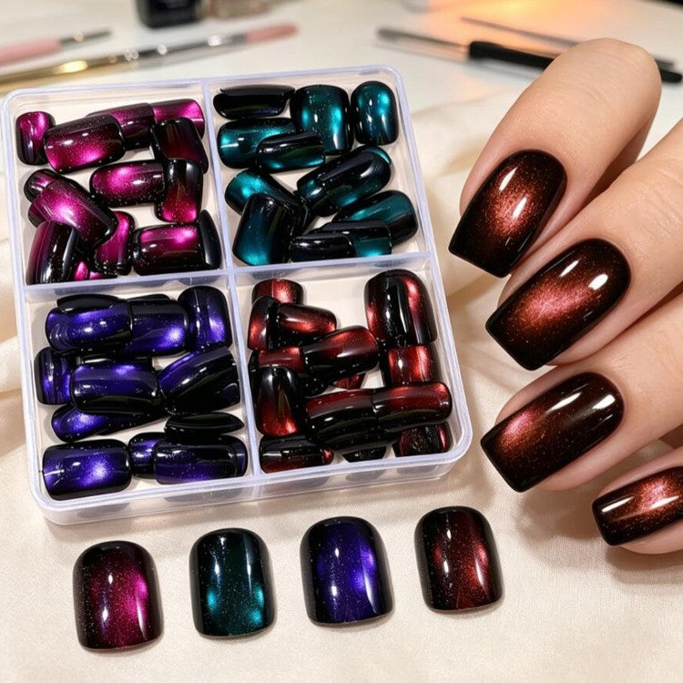 Magnetische Glitzer Press-On Nagel Set Brehn