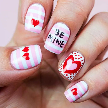 Romantische Herz-Themen Nagelkunst Brehn